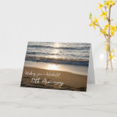 日没15周年記念結婚カードで波 カード (黄色い花)