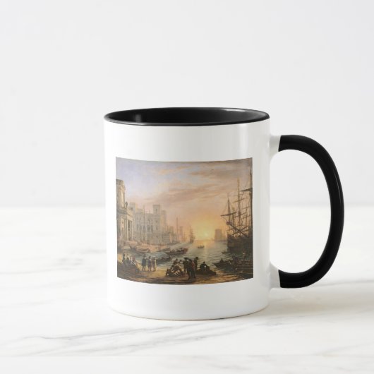 日没1639年の海港 マグカップ (右)