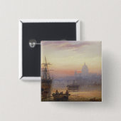 日没1876年のロンドンのプール 缶バッジ (正面&裏面)