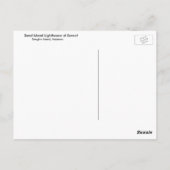 日没2の砂の島の灯台 ポストカード (裏面)