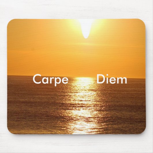 日没、カスタマイズCarpe Diem - マウスパッド (正面)