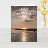 日没 カード (黄色い花)