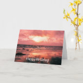 日没 カード (黄色い花)