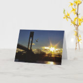 日没 カード (黄色い花)