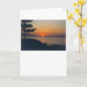 日没、カード カード (黄色い花)