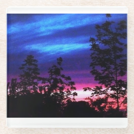 日没 ガラスコースター (正面)