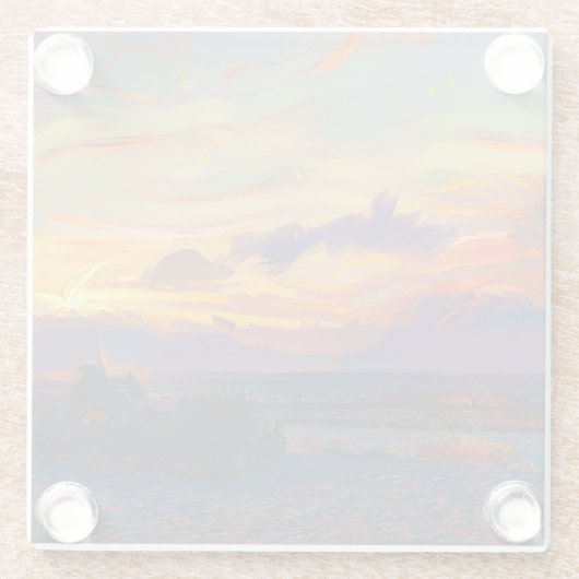 日没 ガラスコースター (裏面)