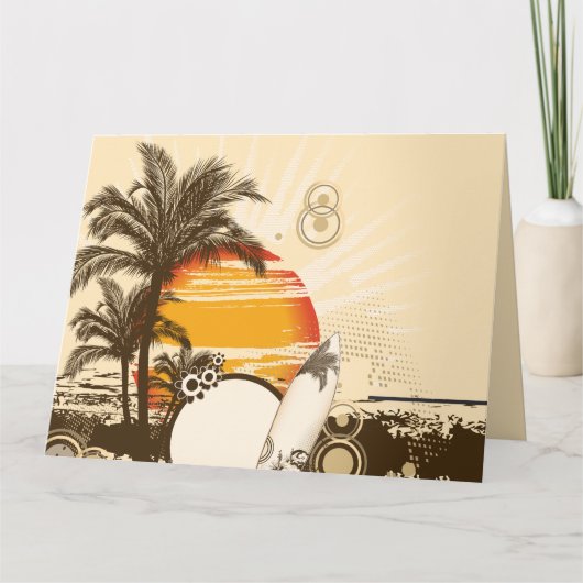 日没 – グリーティングカード (正面)