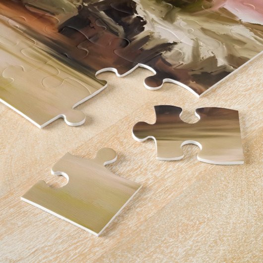 日没、ジグソーパズルの灯台海の海岸 ジグソーパズル (側面)