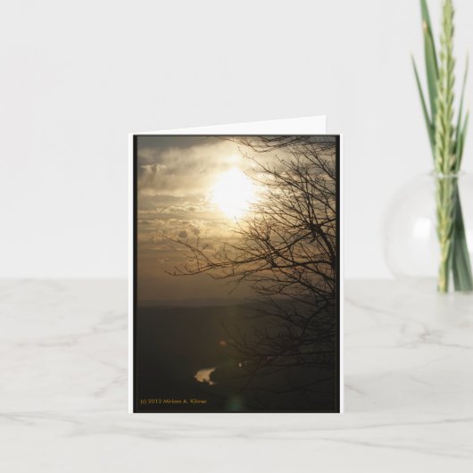 日没: スカイラインドライブからのShenandoahの川 カード (正面)