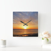 日没 スクエア壁時計 (ホーム)