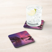 日没|スコットランドの柵橋 コースター (右側)