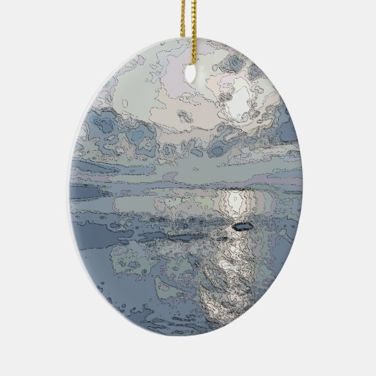 日没 セラミックオーナメント (右)