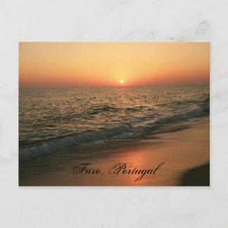 日没: ファロ、ポルトガル ポストカード