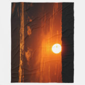 日没 フリースブランケット (正面)