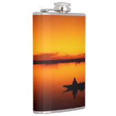 日没、ボートのシルエット–16497 フラスク (右)