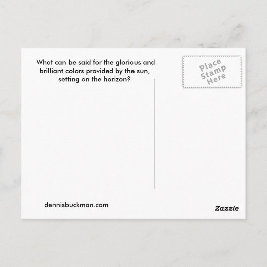 日没 ポストカード (裏面)
