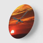 日没 ラウンド壁時計 (傾斜)