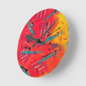 日没 ラウンド壁時計 (傾斜)