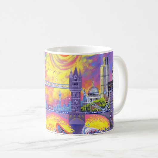 日没: ロンドン2013年のプール コーヒーマグカップ (正面右)