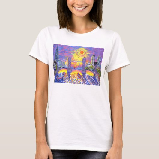 日没: ロンドン2013年のプール Tシャツ (正面)