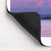日没、ワシントン州のレーニア山 マウスパッド (コーナー)