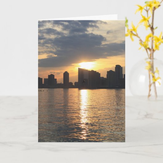 日没-愛及び友情 カード (黄色い花)