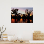 日没 – 景観街並み自然風景 ポスター (キッチン)