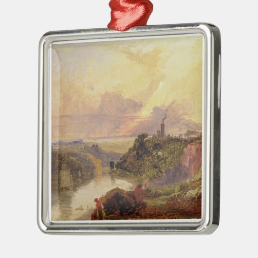 日没(紙の油)のAvonの峡谷 メタルオーナメント (左)
