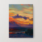 日没 缶バッジ (正面)