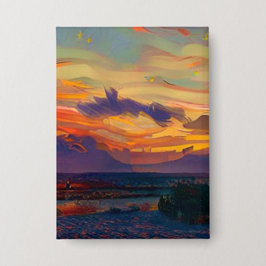 日没 缶バッジ (正面)