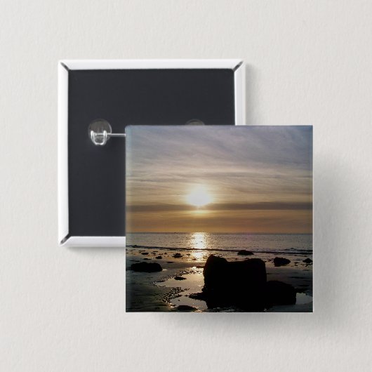 日没 缶バッジ (正面&裏面)