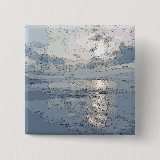 日没 缶バッジ (正面)