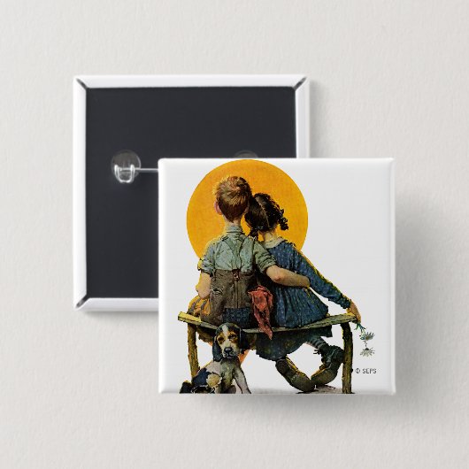 日没 缶バッジ (正面&裏面)