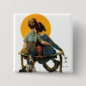 日没 缶バッジ (正面)