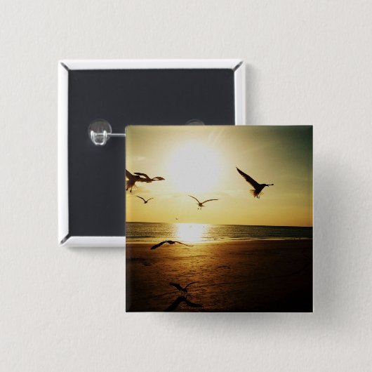 日没 缶バッジ (正面&裏面)