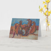 日没-芸術カードのMeerkats カード (黄色い花)