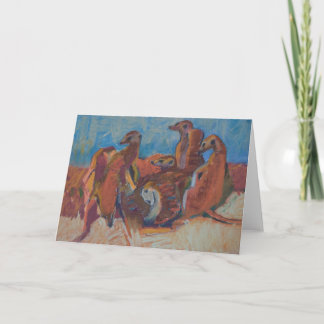 日没-芸術カードのMeerkats カード