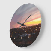 日没- 2018年4月6日午後7時34分。 ラージ壁時計 (傾斜)