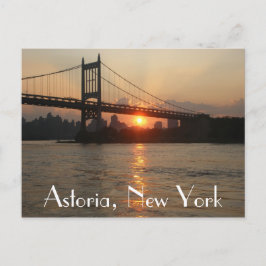 "日没" AstoriaのNYの郵便はがきのRFK橋 ポストカード