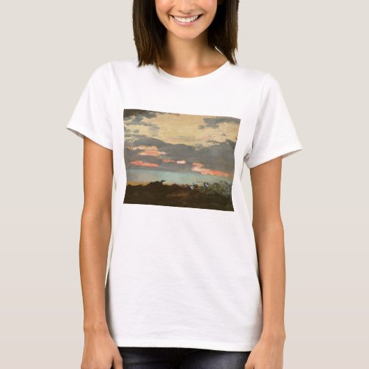 日没、Saco湾 Tシャツ (正面)
