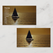日没、sloopのヨット 名刺 (正面/裏面)