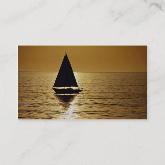 日没、sloopのヨット 名刺 (裏面)