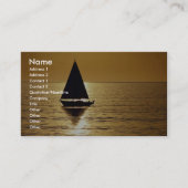 日没、sloopのヨット 名刺 (正面)