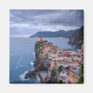 日没 Vernazza、Cinque Terre、イタリアの直後 マグネット