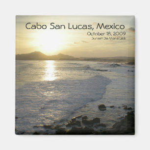 日没Daモナ・リザからのCabo San Lucasの眺め マグネット