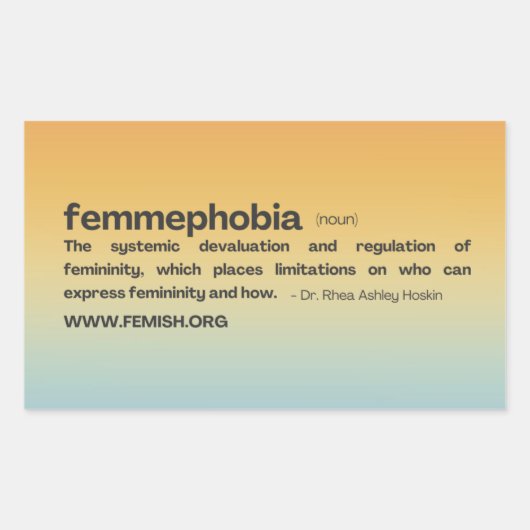 日没FEMEFORMIGHステッカー 長方形シール (正面)