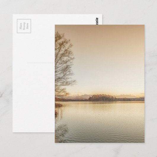 日没Osterseen ポストカード (正面/裏面)