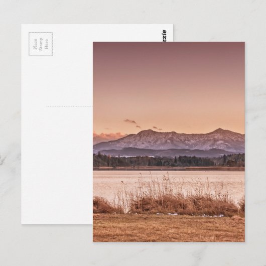 日没Osterseen ポストカード (正面/裏面)