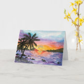 日没Palm Beach カード (黄色い花)
